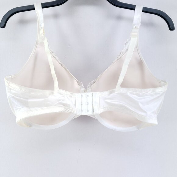 Playtex Secrets Side Smoothing Full-Figure Bra 40DD White Embroidered Polyester/ - Picture 2 of 5
